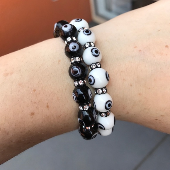 💕HP💕Swarovski crystal Evil eye bracelet set - Picture 2 of 6